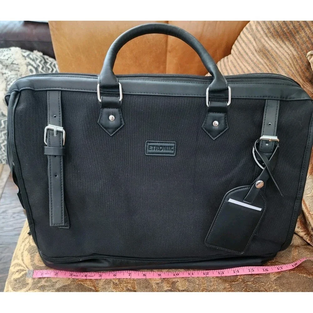 ETRONIK Weekender Overnight Bag for Women, Large Travel Duffle Bag with Shoe Com